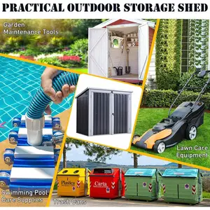 Storage 3 ft. W x 5 ft. D Metal Garden Shed