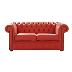 Chesterfield 2 Seater Shelly Horizon Leather Sofa Settee Bespoke In Classic Style