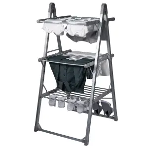 Abode Heated Electric Clothes Dryer 3 Tier Adjustable Clothes Airer with Foldable Wings & Protective Cover AECRD2002