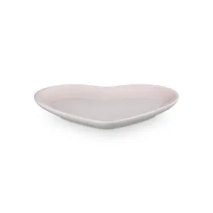 Le Creuset Stoneware Heart Plate Shell Pink