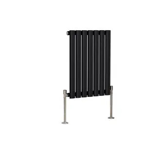 Right Radiators 600x413mm Horizontal Single Oval Column Designer Radiator Black