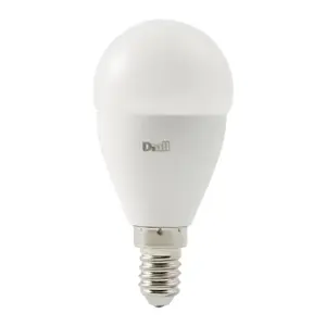 Diall 6.5W 806lm Frosted Mini globe Warm white LED Light bulb