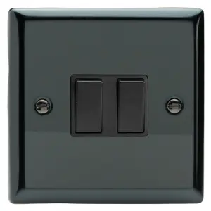 Varilight 2-Gang 10A 1- or 2-Way Rocker Switch Iridium