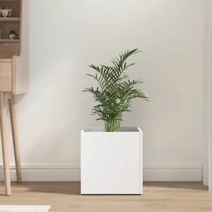 Berkfield Planter Box White 40x40x40 cm Engineered Wood