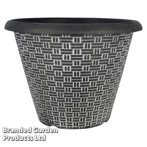 Weave Effect Planter Garden Outdoor Patio (x3)