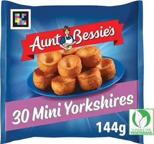 Aunt Bessie's 30 Mini Golden Yorkshire Puddings 144G