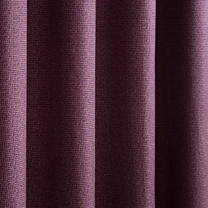 Textured Thermal Insulating Eyelet Curtains (Set of 2) Plum / 117" W x 137" D