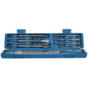 12pc SDS Chisels and TCT Metric Drill Bit Set For Concrete Masonry Stone