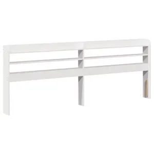 Berkfield Bed Frame without Mattress White 180x200 cm Super King Solid Wood Pine