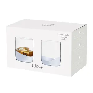 Wave DOF Tumblers (Set of 2) Clear/Silver