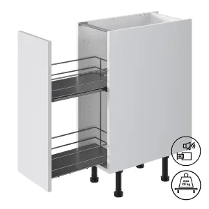 GoodHome Pebre Grey 30cm Pull-out storage