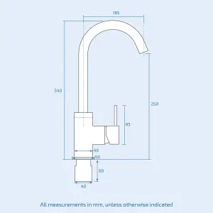 Nes Home Kitchen Single Lever Mixer Tap with Diffuser 360 Swivel Brushed Brass Manhattan