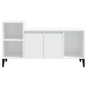 Berkfield TV Cabinet White 100x35x55 cm Engineered Wood