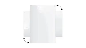 ALLboards Magnetic glass board 120x90 cm PREMIUM SUPERWHITE (super white)