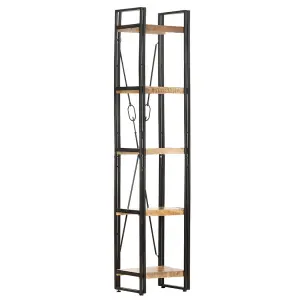 Berkfield 5-Tier Bookcase 39x30x180 cm Solid Mango Wood