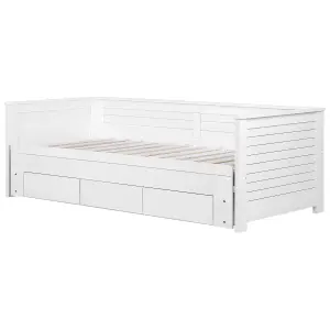 Wooden EU Single to Super King Size Daybed with Storage White CAHORS