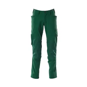 Mascot Accelerate Stretch Trousers with Kneepad Pockets - Green   (35.5) (Leg Length - Regular)