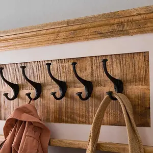 Bianco Wood Shoe Rack & Hanger Wall Hook Sets