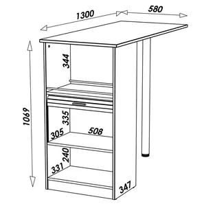 Eoin Kitchen Island White