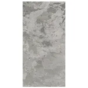 Harmony Grey Gloss Marble effect Ceramic Indoor Wall Tile, Pack of 8, (L)500mm (W)250mm