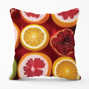 Citrus And Pomegranate Outdoor Cushion 45cm x 45cm