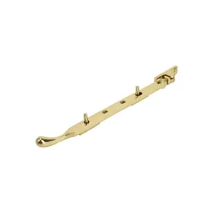 Dart Bulb End Brass Window Stay 10" (250mm) - Polished Brass