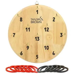 Magnetic Hook and Ring Toss Game - Wooden Hoopla Hook Ring Toss Target Game for Indoor and Outdoor Family Fun