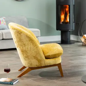 Mateo Fabric Accent Chair - Mustard