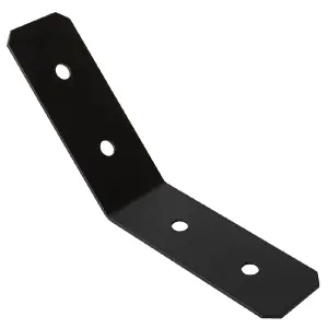 Single Heavy Duty Black 135 Degrees Angle Bracket - Black 135 Degrees Corner Brace -  Black 135 Degrees Corner Bracket 140x140x55m