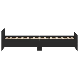 Berkfield Bed Frame Black 100x200 cm Engineered Wood