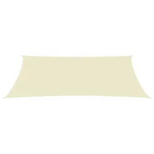 Berkfield Sunshade Sail Oxford Fabric Rectangular 2x5 m Cream