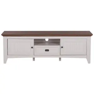 Beliani Retro TV Stand White NASHVILLE