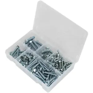 Comprehensive 144 Piece Setscrew Assortment - UNF Thread Sizes 1/4" to 3/8" in Storage Box