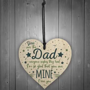 Red Ocean Dad Daddy Grandad Gift Wooden Heart Sign Birthday Gift For Dad Fathers Day Gifts For Him