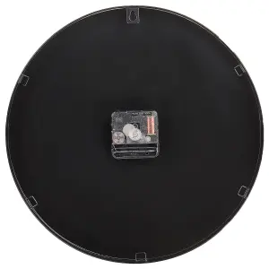 Beliani Modern Wall Clock CLUSES Metal Black