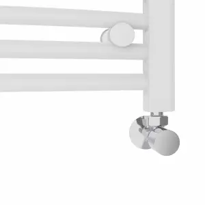 Rinse Modern Bathroom Heated Towel Rail Ladder Radiator 1600x400mm Curved for Bathroom Kitchen White