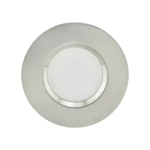 GoodHome Silver Mains-powered Neutral white LED Round Decking light