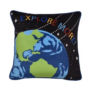 Outer Space Velvet Filled Cushion