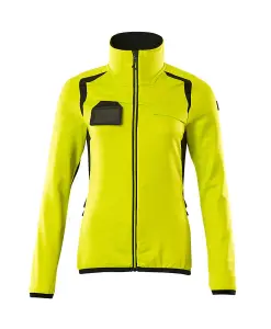 Mascot Accelerate Safe Ladies Microfleece Jacket with Zipper (Hi-Vis Yellow/Black)  (XXX Large)