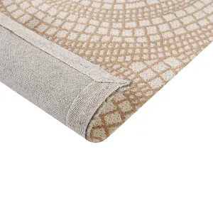 Jute Area Rug 200 x 300 cm Beige and White ARIBA