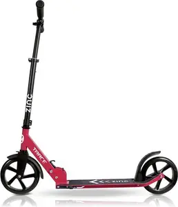 Zinc Trace Foldable Big Wheel Scooter - Red