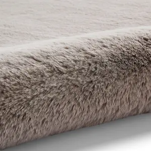 Silver Shaggy Modern Plain Easy to Clean Rug for Living Room and Bedroom-60cm X 120cm