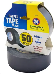 Pack Of 2 Black Gaffer Tape Duct Gaffer Strong Waterproof Multipurpose 48Mm X 50M