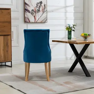 Ravenna Velvet Dining Chairs - Set of 2 - Blue