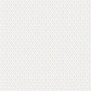 Laura Ashley Edern White Paintable Textured Wallpaper