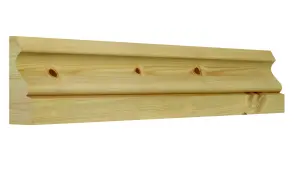 GoodHome Planed Natural Pine Ogee Architrave (L)2.1m (W)58mm (T)15mm