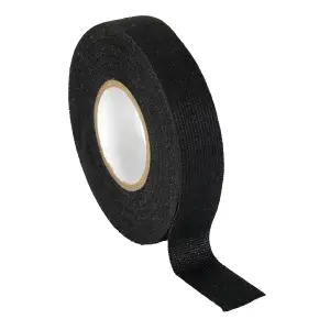 Sealey Fleece Tape 19mm x 15m Black -40C - 105C Temperature Range FT01