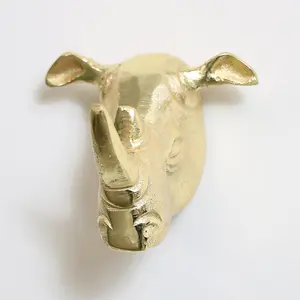 Melody Maison Gold Rhino Wall Hook