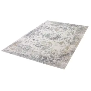 Alice Blue & Cream Traditional Medium Rug, (L)170cm x (W)120cm