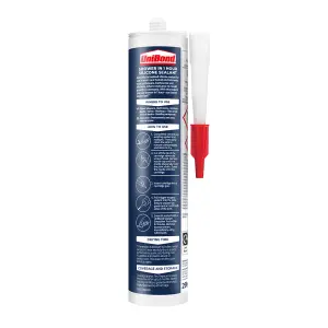 UniBond Speed White Silicone-based Bathroom & kitchen Sanitary sealant, 300ml